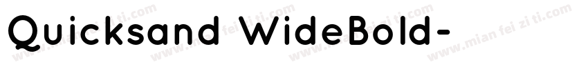 Quicksand WideBold字体转换
